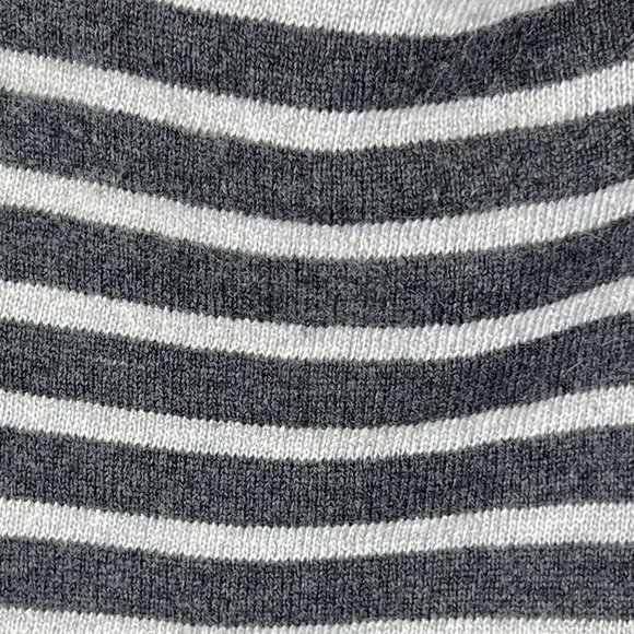 Demylee for Scoop Womens Cashmere Gray Stripe Sweater Cowl Neck size XS - Picture 4 of 11